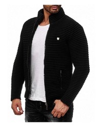 schwarzer Pullover mit einem Reißverschluß von Redbridge