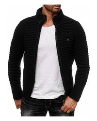 schwarzer Pullover mit einem Reißverschluß von Redbridge