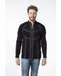 schwarzer Pullover mit einem Reißverschluß von Redbridge