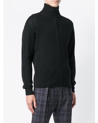 schwarzer Pullover mit einem Reißverschluß von Corneliani