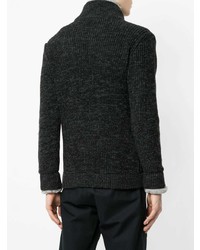 schwarzer Pullover mit einem Reißverschluß von Loveless