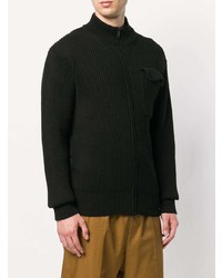 schwarzer Pullover mit einem Reißverschluß von Maison Flaneur