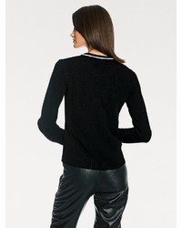 schwarzer Pullover mit einem Reißverschluß von RICK CARDONA by Heine