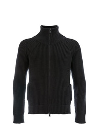 schwarzer Pullover mit einem Reißverschluß von Roberto Collina