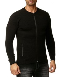 schwarzer Pullover mit einem Reißverschluß von RUSTY NEAL