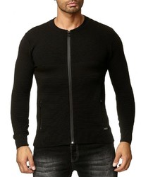 schwarzer Pullover mit einem Reißverschluß von RUSTY NEAL