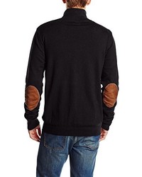 schwarzer Pullover mit einem Reißverschluß von Selected