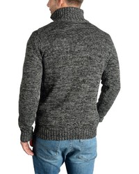 schwarzer Pullover mit einem Reißverschluß von Solid