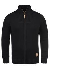 schwarzer Pullover mit einem Reißverschluß von Solid