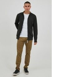 schwarzer Pullover mit einem Reißverschluß von Solid