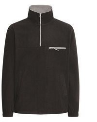 schwarzer Pullover mit einem Reißverschluß von Solid