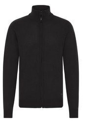 schwarzer Pullover mit einem Reißverschluß von Solid