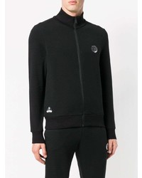 schwarzer Pullover mit einem Reißverschluß von Plein Sport