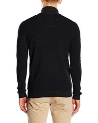 schwarzer Pullover mit einem Reißverschluß von Tom Tailor