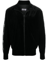 schwarzer Pullover mit einem Reißverschluß von VERSACE JEANS COUTURE