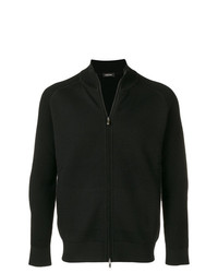 schwarzer Pullover mit einem Reißverschluß von Z Zegna