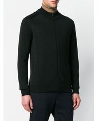 schwarzer Pullover mit einem Reißverschluß von Zanone