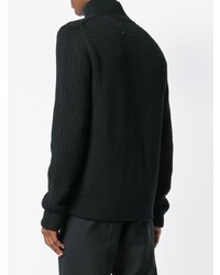 schwarzer Pullover mit einem Reißverschluß von Maison Margiela