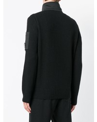 schwarzer Pullover mit einem Reißverschluß von CP Company