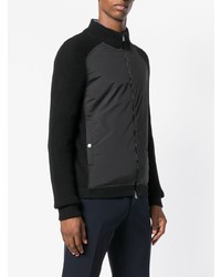 schwarzer Pullover mit einem Reißverschluß von BOSS HUGO BOSS