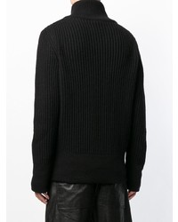 schwarzer Pullover mit einem Reißverschluß von Ann Demeulemeester Grise