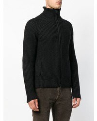 schwarzer Pullover mit einem Reißverschluß von Nuur
