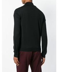 schwarzer Pullover mit einem Reißverschluß von Cenere Gb