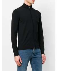 schwarzer Pullover mit einem Reißverschluß von Emporio Armani