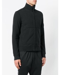 schwarzer Pullover mit einem Reißverschluß von Stone Island