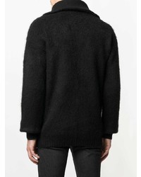 schwarzer Pullover mit einem Reißverschluß von Laneus