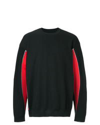 schwarzer Pullover mit einem Rundhalsausschnitt von 08sircus