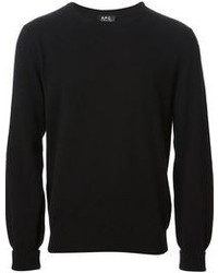 schwarzer Pullover mit einem Rundhalsausschnitt von A.P.C.