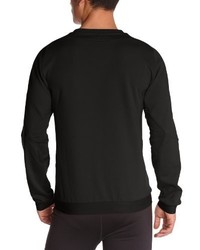 schwarzer Pullover mit einem Rundhalsausschnitt von adidas