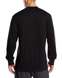 schwarzer Pullover mit einem Rundhalsausschnitt von adidas