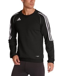 schwarzer Pullover mit einem Rundhalsausschnitt von adidas