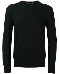 schwarzer Pullover mit einem Rundhalsausschnitt von Alexander McQueen