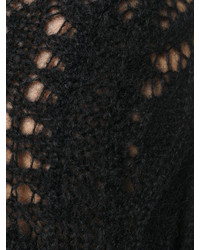 schwarzer Pullover mit einem Rundhalsausschnitt von MCQ
