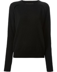 schwarzer Pullover mit einem Rundhalsausschnitt von Alexander Wang