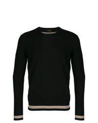 schwarzer Pullover mit einem Rundhalsausschnitt von Altea