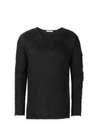 schwarzer Pullover mit einem Rundhalsausschnitt von Alyx
