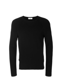 schwarzer Pullover mit einem Rundhalsausschnitt von AMI Alexandre Mattiussi