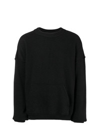 schwarzer Pullover mit einem Rundhalsausschnitt von Andrea Ya'aqov