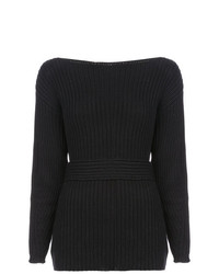schwarzer Pullover mit einem Rundhalsausschnitt von Apiece Apart
