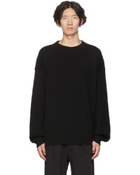 schwarzer Pullover mit einem Rundhalsausschnitt von Applied Art Forms