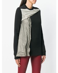 schwarzer Pullover mit einem Rundhalsausschnitt von Rick Owens