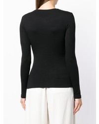 schwarzer Pullover mit einem Rundhalsausschnitt von Max Mara