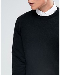 schwarzer Pullover mit einem Rundhalsausschnitt von Asos