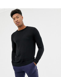 schwarzer Pullover mit einem Rundhalsausschnitt von ASOS DESIGN