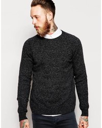 schwarzer Pullover mit einem Rundhalsausschnitt von Asos