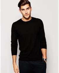 schwarzer Pullover mit einem Rundhalsausschnitt von Asos